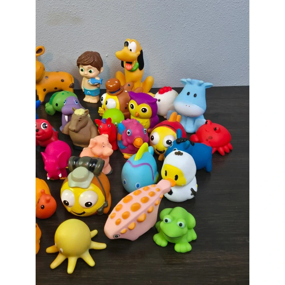 Large Lot Rubber Bath Toys Animals Disney Cinderella Pluto‎ Sea Creatures